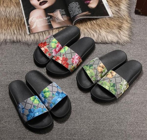 

2020 slides summer beach indoor flat g sandals slippers house flip flops with spike sandal with box, Black