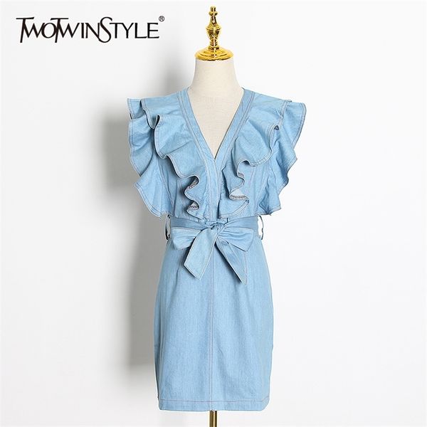 

summer dress for women v neck butterfly short sleeve high waist bowknot lace up mini dresses female style 210520, Black;gray