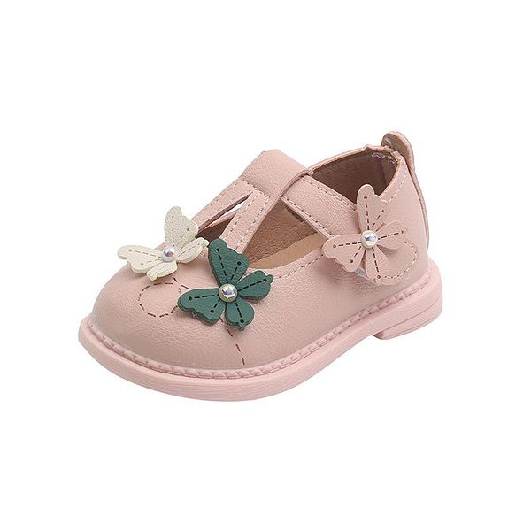

first walkers 2021 girl princess shoes autumn baby soft sole leather toddler fashion butterfly sweet infant chic