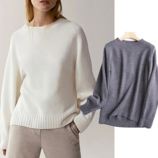 

women's sweaters withered england style fashion casual wool o-neck loose oversize winter women pull femme pullovers, White;black