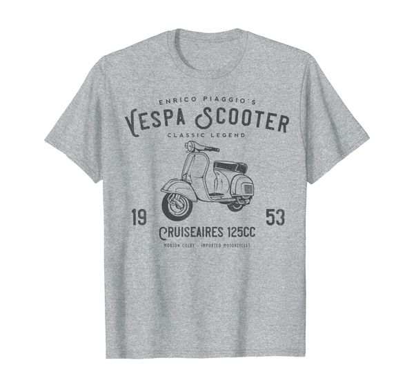 

vintage piaggio scooter 1953 125cc t shirt original design, White;black
