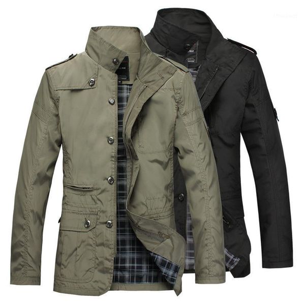 

men's jackets m-5xl men long trench jacket for spring autumn male business windbreak thin outwear parka loose varsity bomber coat big s, Black;brown