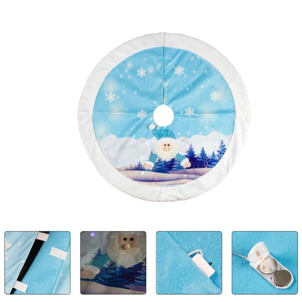 

christmas decorations tree skirt apron decorative mat with light