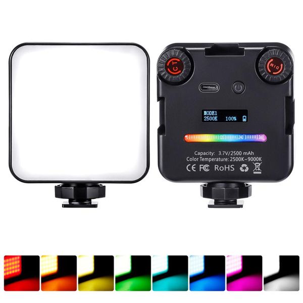 

flash heads video lights mini led camera light 2500mah rechargable panel lamp po lighting for youtube lapkit