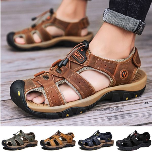 

luxurys designers shoes summer mens breathable sandals women beach casual shoes thick sole closed toe aqua shoes for hiking fis, Black