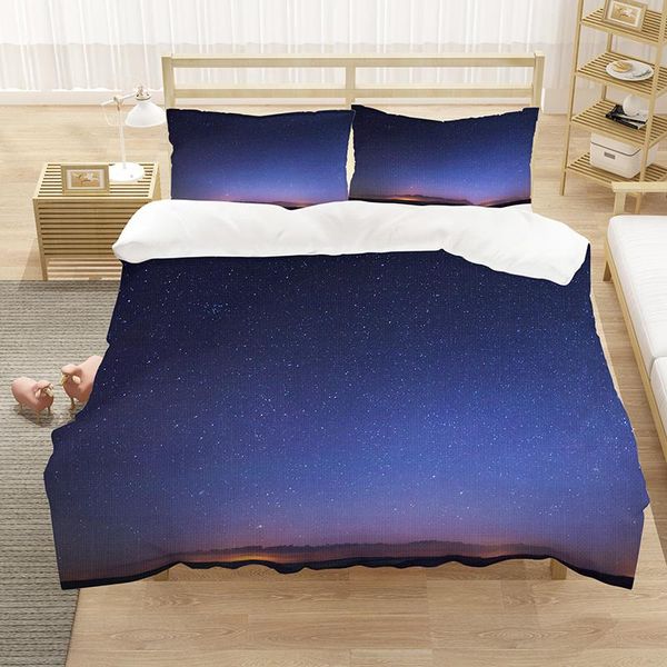 

bedding sets galaxy planet night star sky 3d luxury comforter set duvet cover king  double full single size home dropship