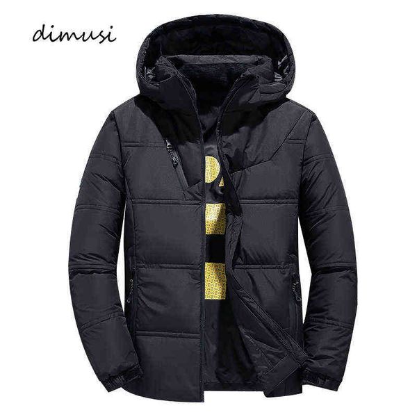 

dimusi winter men jacket fashion cotton thick thermal parkas male casual outwear windbreaker hoodies jackets brand clothing y1122, Black;brown