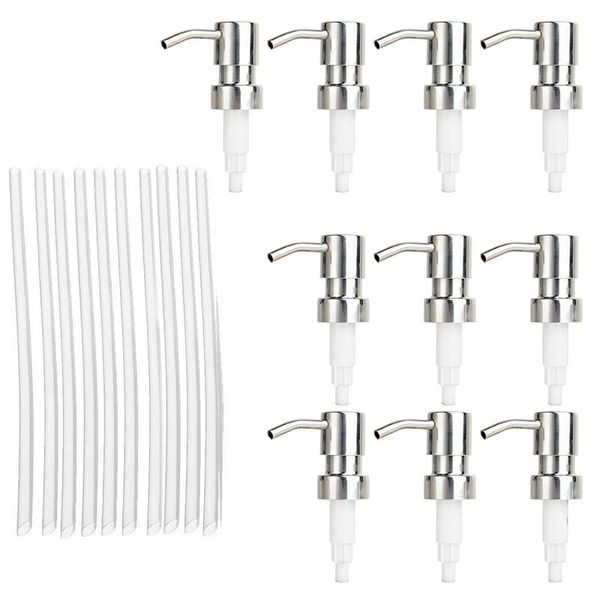 

bath accessory set 1/2pcs stainless steel jar soap bottle pump bathroom liquid lotion dispenser with tube fit for 25mm replacement