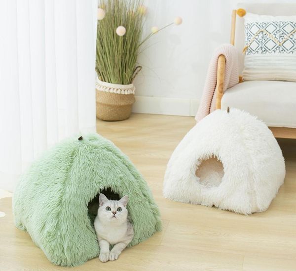 

cat beds & furniture warm velvet castle dog puppy house litte dogs tent shape
