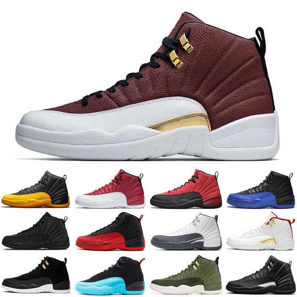 

2021 jumpman 12 12s dark grey men basketball shoes university gold french blue reverse taxi gym red mens trainers sports sneakers size 7-13