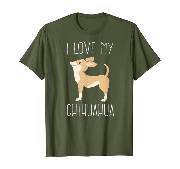 

i love my chihuahua t-shirt cute chi puppy dog tee, White;black