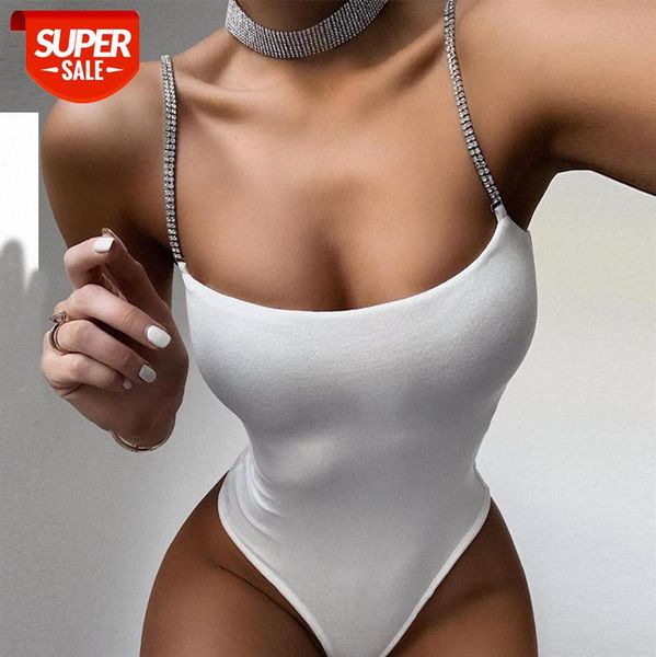 

diamond chain sling halter one-piece suit for foreign trade #ay4a, White