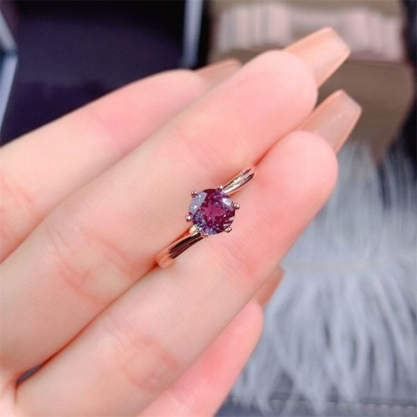 Kadınlar için 925 Ayar Gümüş Yüzük doğal Alexandrite Yüzük Düğün anillos de matrimonio pareja en oro 14 k 220122