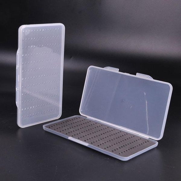 

fishing accessories box super slim with foam insert transparent hook tackle