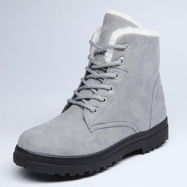 

boots 2021latest ladies women snow thick plush winter ankle casual, Black