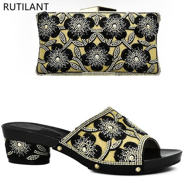 

dress shoes latest black color italian with matching bags party and bag sets decorated rhinestone wedding