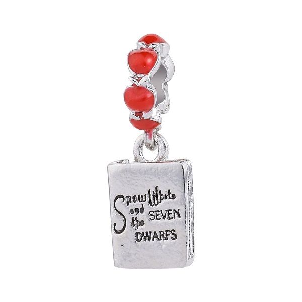 Se encaixa Pandora Sterling Pulseira de Prata Red Poison Apple Livro Dangle Beads Charms para European Snake Charm Chain Moda DIY Jóias