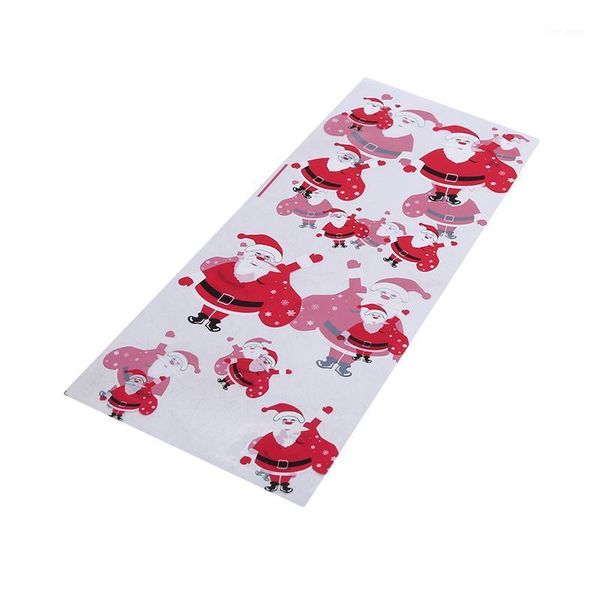 

christmas decorations 50pcs transparent bag candy thick plastic gift baking packaging a variety of patterns bags