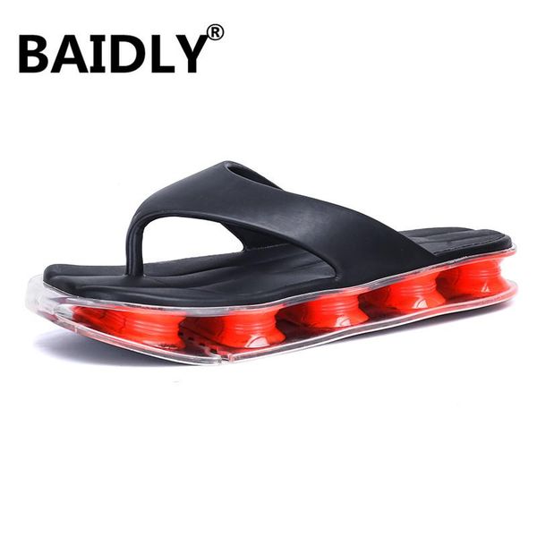 

slippers summer massage flip flops men fashion beach eva big size business sandalia masculina, Black