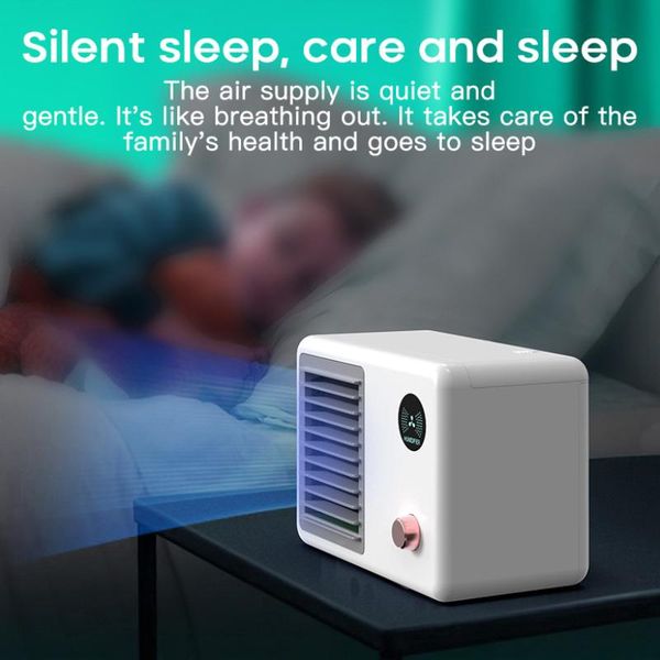 

smart home control usb air cooler deskwater-cooled fan mini conditioning refrigeration spray charging cold humidifier