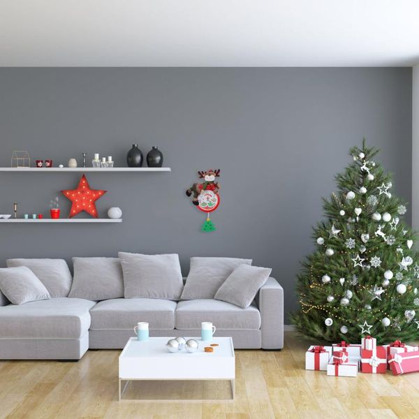 

wall clocks adorable clock xmas deer living room christmas hanging for home without battery