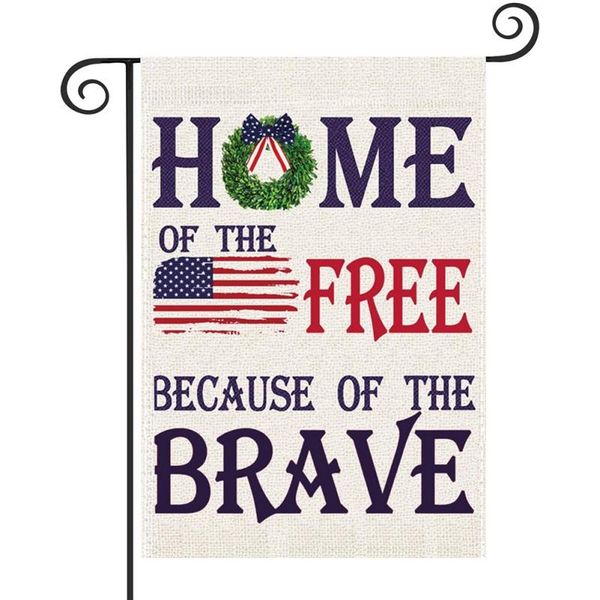 

american flag veterans day military garden paddock logo, simple commemoration of the patriotic army on july 4 polyester flag, us decorations