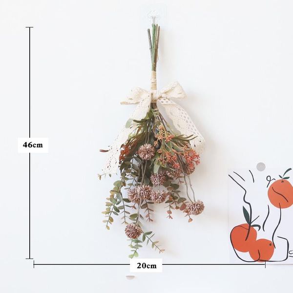 

european style retro autumn hanging wall flower rattan wedding silk handmade garland creative ornament eucalyptus decorative flowers & wreat