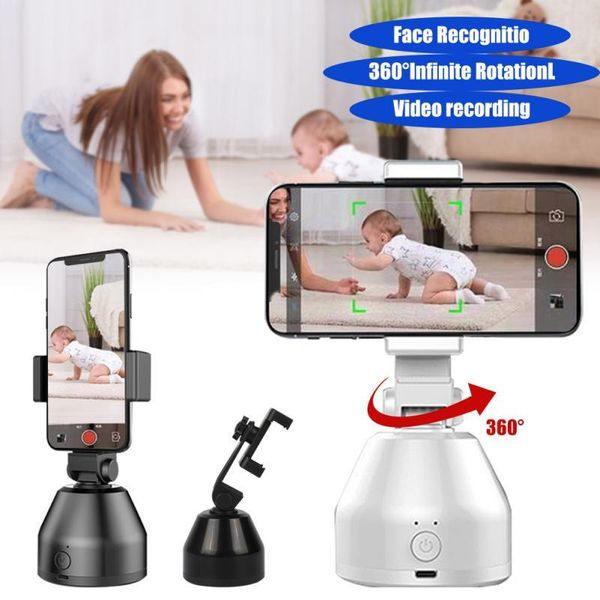 

smart ai gimbal personal robot ia face cameraman 360Â° rotation tracking mobile phone stand ai-composition object selfie monopods
