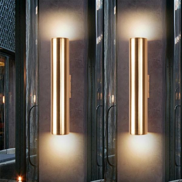 

wall lamp creative art el corridor lamps up and down golden led light plating aluminium bedroom beside