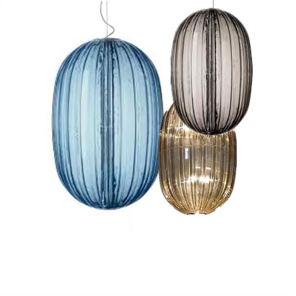 

nordic glass chandelier creative hall simple suspension lamps restaurant lobby villa staircase aisle led light pa0692 chandeliers