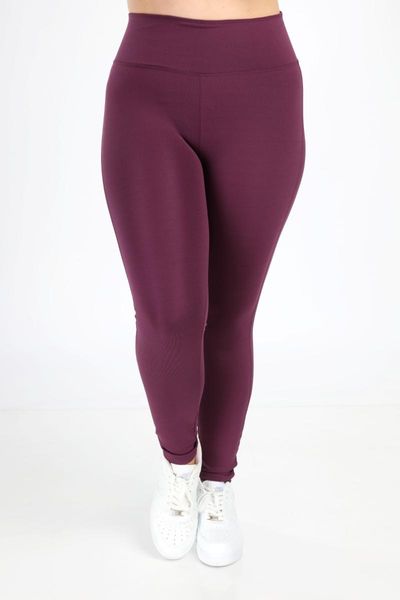 

women's leggings purple plus size minimizer high waist plain st00199, Black