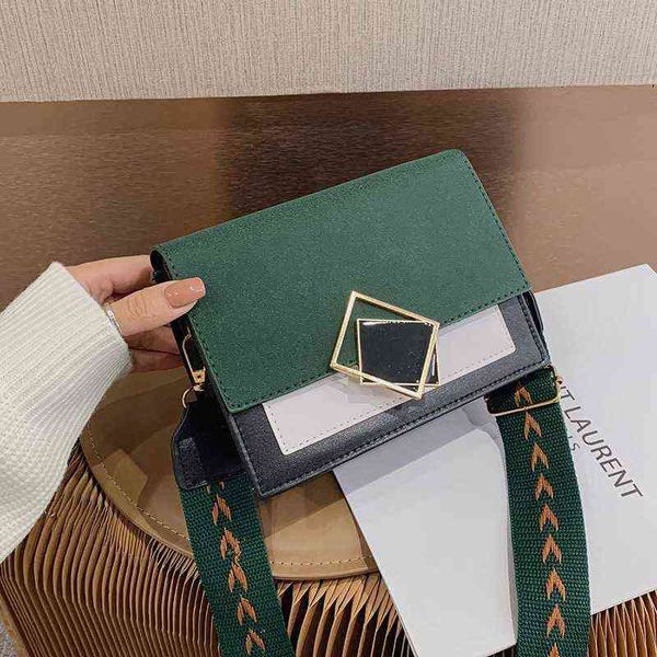 

2021 fashion trend women texture shoulder bag casual small square wild solid color crossbody messenger handbags tote