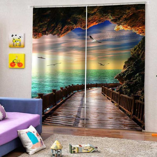 

stereoscopic space blackout curtain beautiful fashion curtains for living room bedroom 3d drapes &