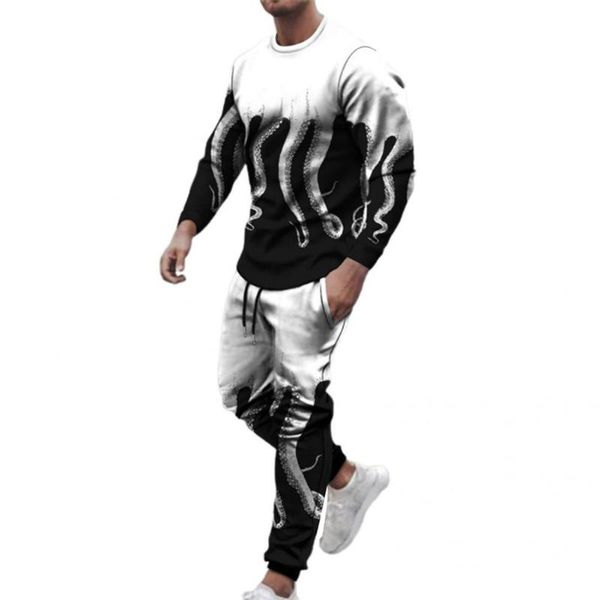 

jogging clothing sweatshirt pants set elastic waist trendy long sleeve ankle banded men tracksuit sweat suit, Black;red