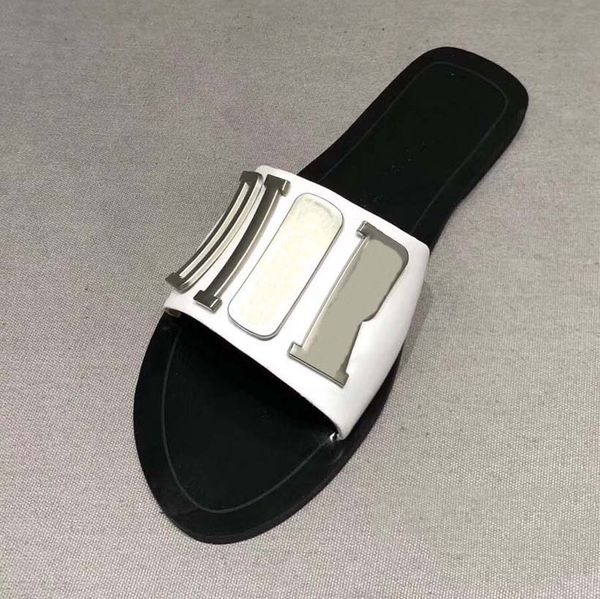 

luxury slipper for women ladies girls flat non-slip rubber sole slider comfortable loafer fashion summer sandal indoor outdoor with box gray, Black