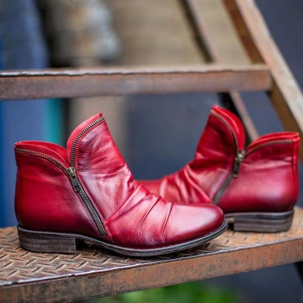 

boots fashion 2021 non-slip women low cut leather ankle boot c-198, Black