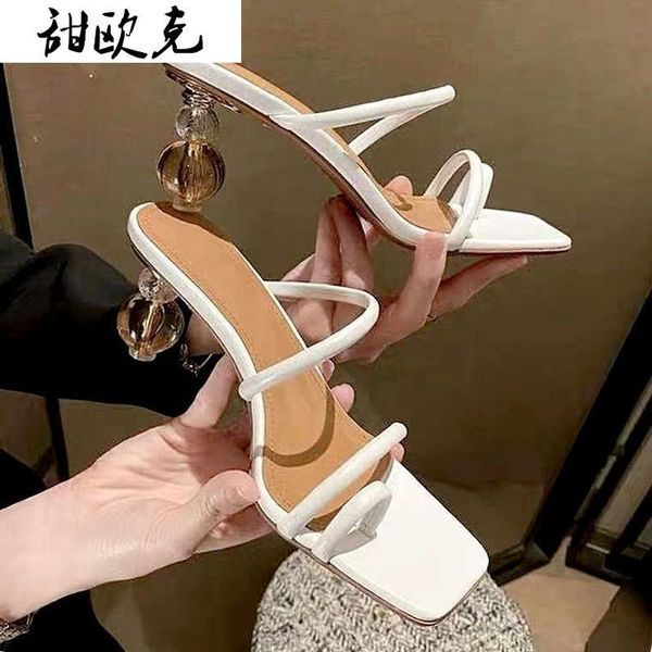 

summer comfort walking women shoes simple personality crystal heel sandals fashion elegant roman dress, Black