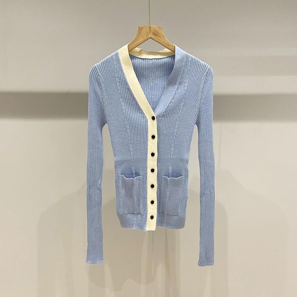 

women's knits & tees fashion women winter elegant wool silk long-sleeved thin knitted cardigan sweater, White