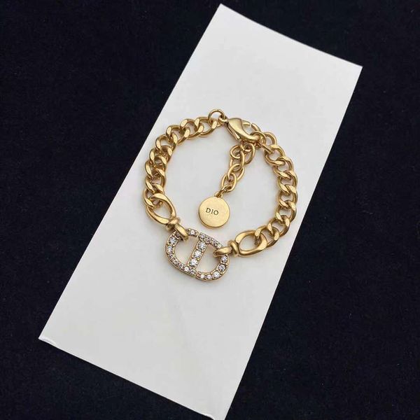 

2021 new letter full diamond female net red same style bracelet, Black