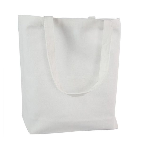 

shopping bags solid anti tear student natural casual folding canvas eco friendly home handbag fashion large capacity bag