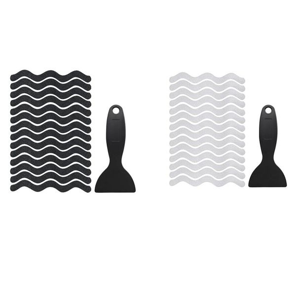 

pcs non-slip adhesive strip,transparent bathtub stickers with scraper for bathroom tubs shower room bath mats