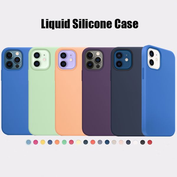 

liquid silicone case for iphone 13 12 11 pro max mini full cover phone case for apple iphone 6 6s 7 8 plus x xr xs max se