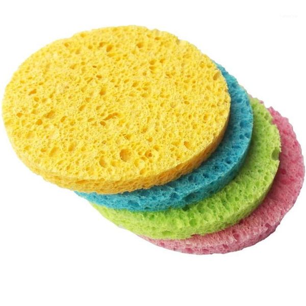 

50pcs natural wood pulp sponge cellulose compress cosmetic puff facial washing face care cleansing makeup remover tools sponges, applicators