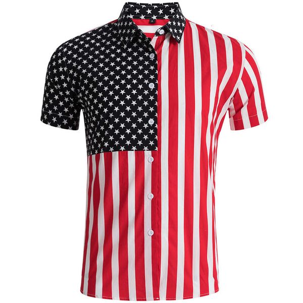 

men's shirt men's short sleeve shirt with meter flag style in 2019, White;black