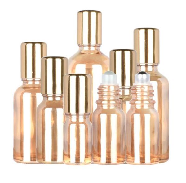 

storage bottles & jars 30ml50ml amber gold glass essential oil ball sub bottle massage away from light portable small empty