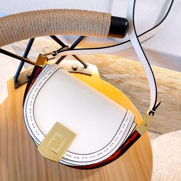 

fend women luxurys hand bags spring and summer new half round saddle armpit double f lock single shoulder crossbody bag fashionable zmm 9ujk