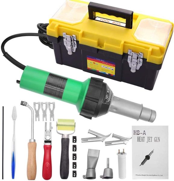 

professional heat guns 1600w welder welding tool gun torch air pvc machine kit with butterfly flooring case
