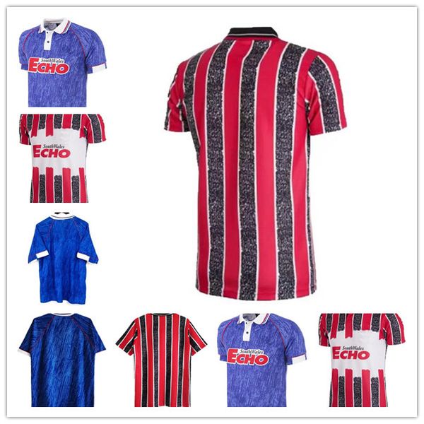 

1992 1993 1994 blue cardiff retro soccer jerseys home shirt retro jersey pike stant kelly dale 92 93 94 away classic football shirts, Black;yellow