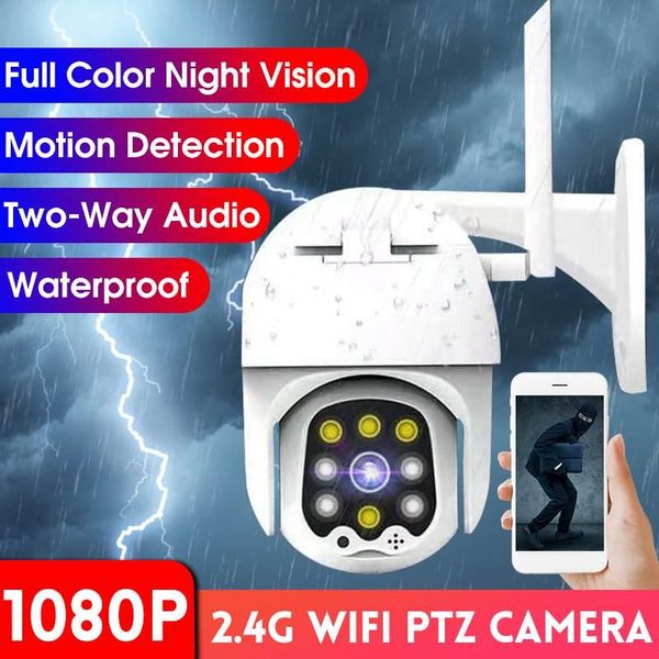 

cameras 1080p hd 2.4g wifi ip camera waterproof two way audio motion detection wireless ptz smart home security us/eu plug