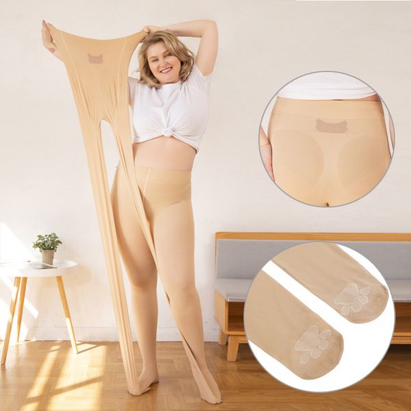 

fat mm large 2021 summer cat claw pine socks anti hook arbitrarily cut pants silk stocking, Red;black